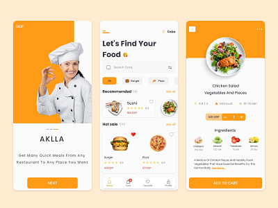 Food Delivery / Mobile App app design branding design illustration logo typography ui ui design ui ux vector