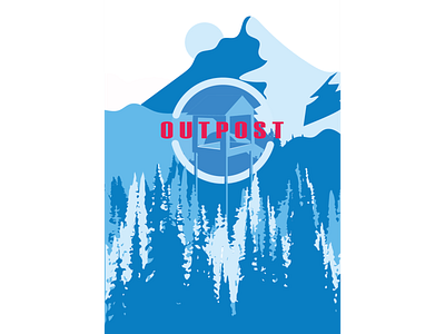Outpost illustration (Inktober) design flat graphic design icon illustration illustrator logo minimal typography vector