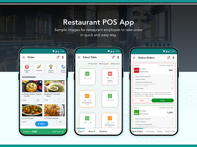 Restaurant POS Mobile App design mobile app ui point of sale restaurant