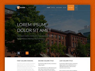 Simple Slider college education page sample simple slider template theme typography university web wordpress