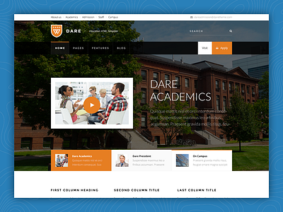 Slider Dark Version college education header light slider template theme typography ui university ux wordpress