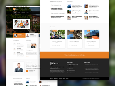 Home Page college education home page template theme typography ui university ux web wordpress