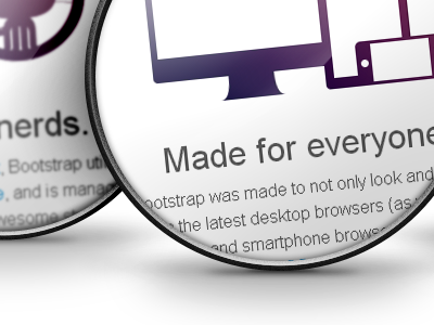 Bootstrap Features Preview bootstrap demo features glass magnify preview theme wordpress zoom