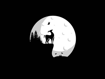 Deer Moon 3d animation graphic design logo motion graphics ui