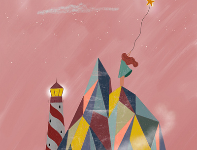 Kite childrenpicturebook design illustration