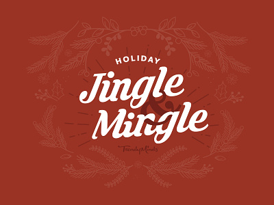 Jingle & Mingle holiday invitation invite script seasonal design
