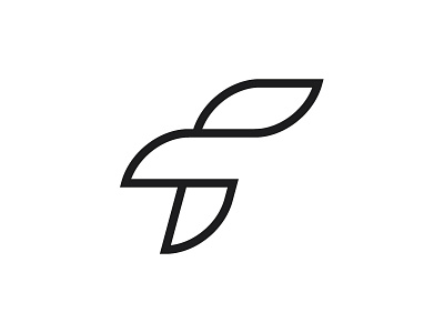Flying F bird design illustration logo logotype mark symbol wing