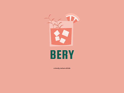 BERY (for sell) branding canva clean design color design drink icon logo minimal pink sell trendy