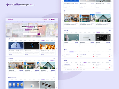 Craigslist Landing Page Redesign