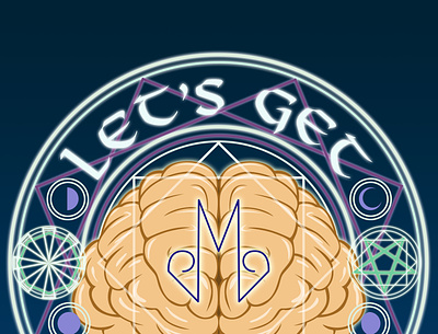 Let's Get Mystical adobe photoshop art brain design drawing graphic design illustration logo mystic mystical rune