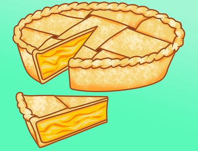 Apple Pie Design adobe photoshop apple pie art cute art design digital art drawing food food and drink food illustration foodie illustration