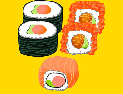 Sushi Design adobe photoshop art design drawing food foodie foodillustration illustration japanese japanese food sushi