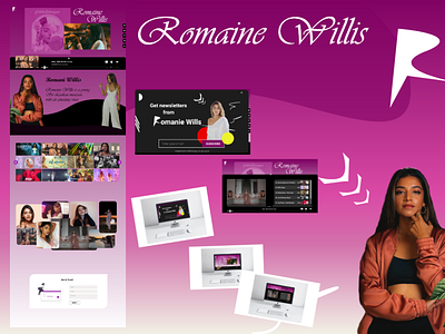 Official website of 'Romaine Willis' adobe xd animation branding graphic design illustration logo musician romaine willis ui user exp user experience young musician