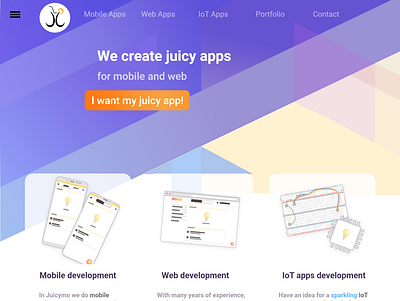 Juicymo - Prototype Web Design animation branding design graphic design hover stste illustration logo masking ui ux xd