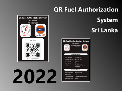 QR Fuel Authorization System Sri Lanka branding design fuel graphic design masking petrol problem sri lanka ui ux