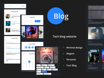 Tech Blog Website design