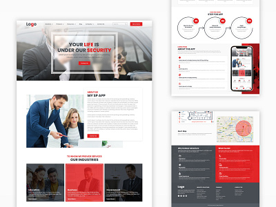 MY SP APP Landing Page design graphic design landing design landingpage security security landing page security website trendy design website website design