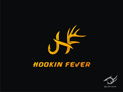 HF Letter Antler Hook Hunting Fishing Logo Sold To Hookin Fever