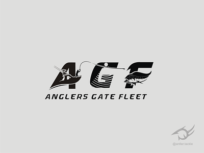 AGF Letter Mahi Mahi Boat Fishing Logo Sold To Angler Gate Fleet boat branding design fishinghuntinglogo fishinglogo huntinglogo logo mahimahi reel