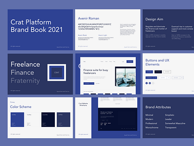 Crat Platform - Brand Book ayush ayushsoni brand brand book branding freelance guidebook illustration software strategy style guide tone typography visual identity wireframe