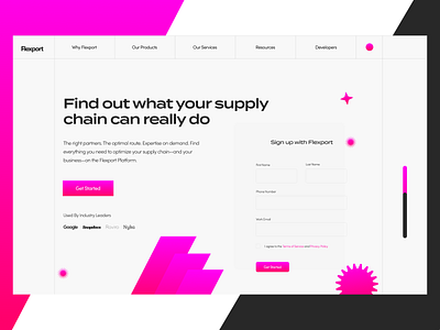 Flexport Website Hero Section