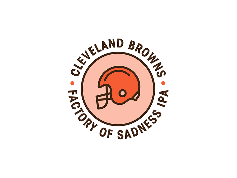 Cleveland Browns Factory of Sadness IPA by Thomas DiFonzo on Dribbble