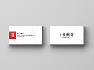 Firehouse Strategies Logo & Business Card branding business card logo