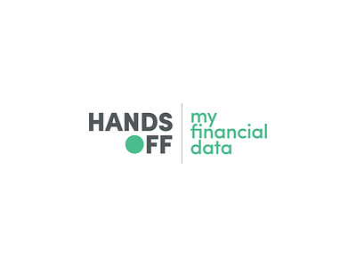 Hands Off My Financial Data Logo branding logo logo design