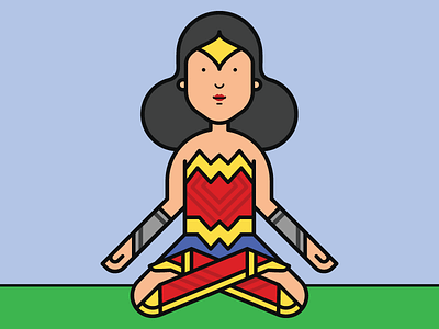 Wonder Woman Yoga: Perfect dc comics illustration illustrator vector wonder woman yoga
