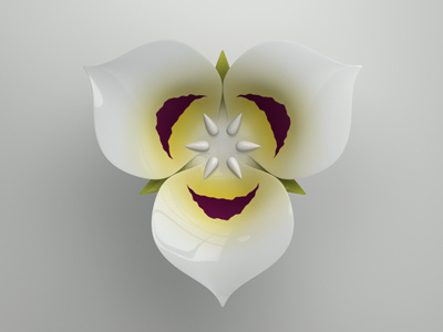3D version of logo 3d flower logo
