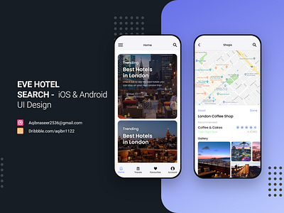 Eve Hotel Search App Case Study app design flat graphic design icon minimal type typography ui ux