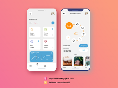 Home Insurance app design flat graphic design icon minimal ui ux