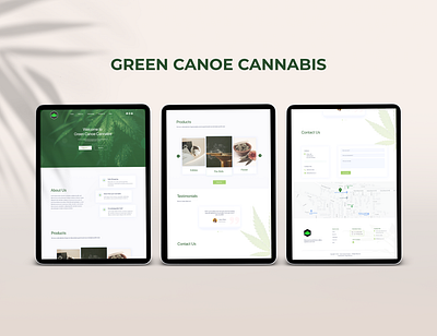 GREEN CANOE CANNABIS app branding design flat icon illustration logo ui ux vector web