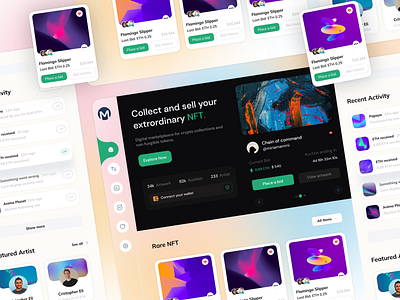 NFT Dashboard app dashboard design nft ui ux