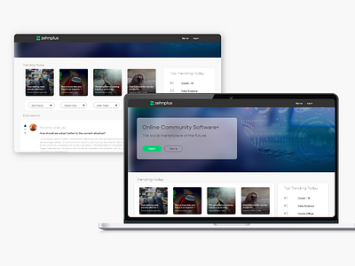 Online community software+ ZEHNPLUS design graphic design social software ui ux web design website