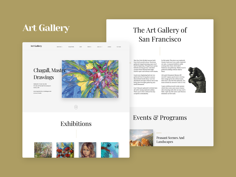 Art Gallery WordPress Theme - Arte art site wordpress theme ui ux landing page art gallery