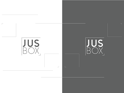 JusBox / Logo Design branding design flat logo minimal minimalist typography vector