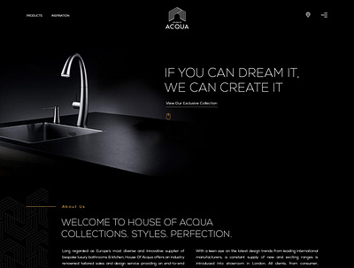 Luxury bathroom accessories | Website design branding design luxury branding website design