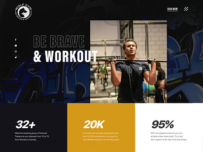 Gym Homepage Design creative design creative strategy website design