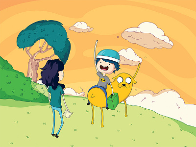 Adventure Time inspired illustration - Adventurers