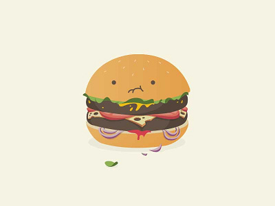 BurgerDelight burger colours design food illustration vector
