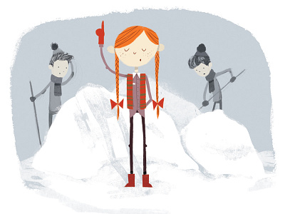 Smarty-pants art camping daily digital drawing illustration snow winter