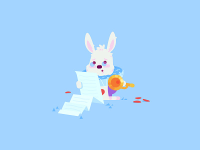 The White Rabbit alice in wonderland art character art character design design disney vector vector art vector design white rabbit