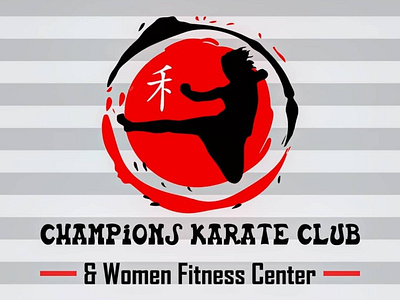 Logo for a karate club and women fitness center