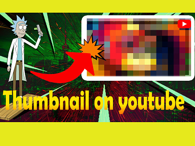 Youtube thumbnail color design illustration rick and morty thumbnail youtube