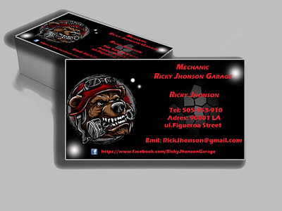 Business card for a car mechanic