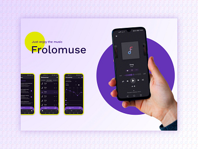Banner for frolomuse banner banner design creative design figma music music app music player ui ux vector web webdesign