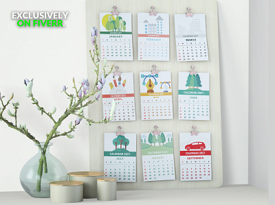 I do wall calendar design and desk calendar design amran5r branding calendar calendar 2021 calendar design design graphic design happy new year happy new year 2021 md amran mdamran minimal new year calendar vector