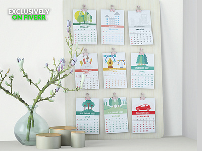 I do wall calendar design and desk calendar design