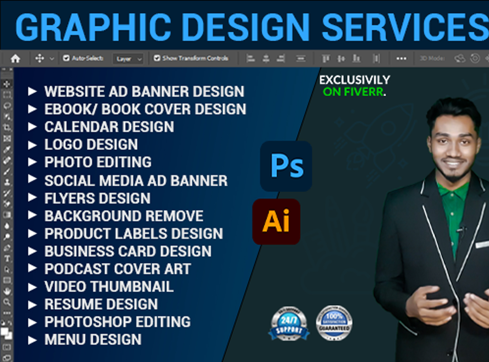 I will do any kind of graphic design work by Md Amran on Dribbble